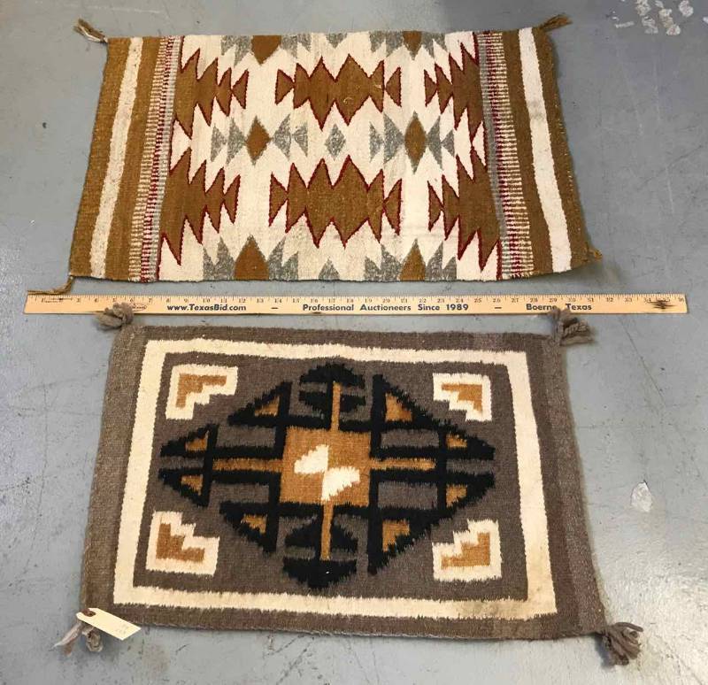 lot 39 image: (2) Woven RugsRunners
