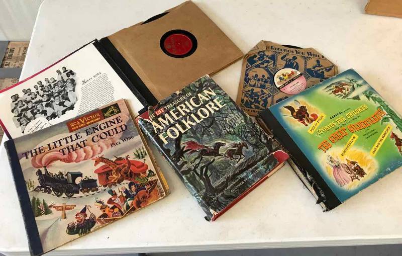 lot 103 image: Book and Music Life Treasury of American Folklore and Childrens Records