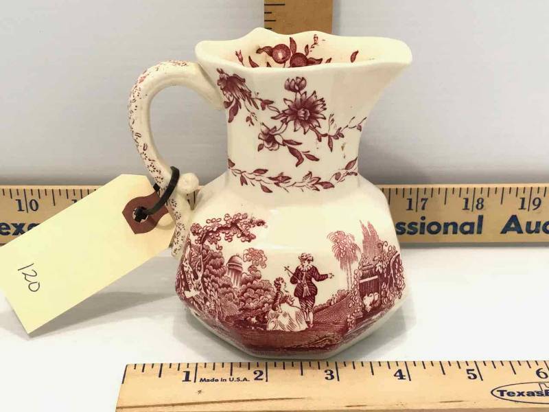 lot 120 image: Masons Red Ironstone Watteau Creamer