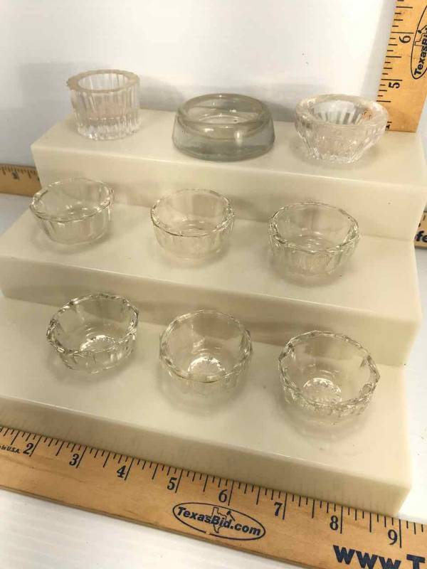 lot 151 image: Clear Glass Salt Cellars