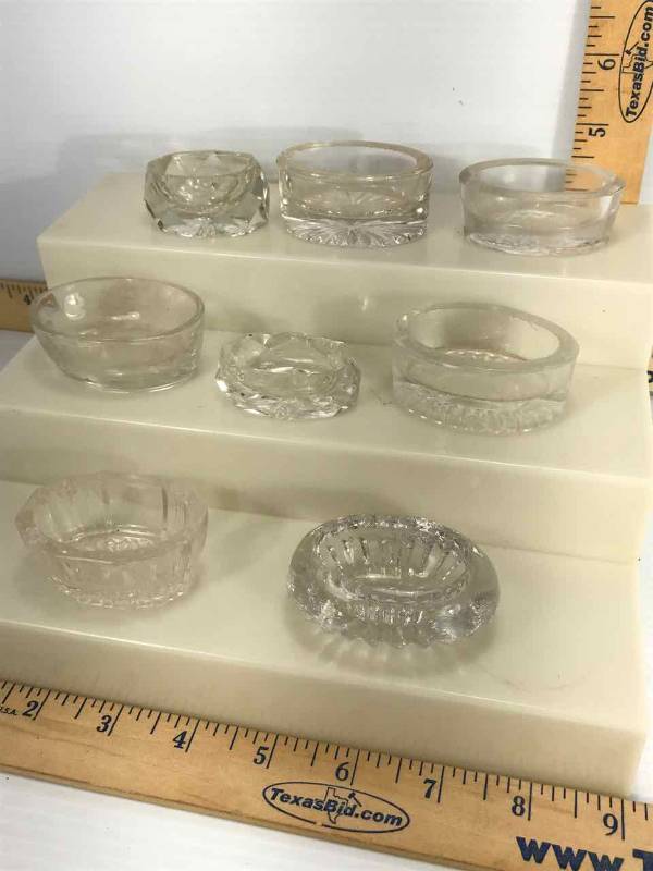 lot 159 image: Salt Cellars Clear Glass