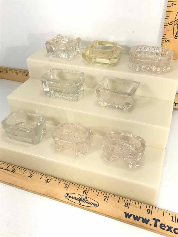 lot 160 image: Salt Cellars Clear Glass