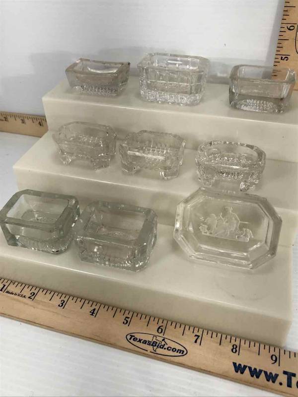 lot 162 image: Salt Cellars Clear Glass