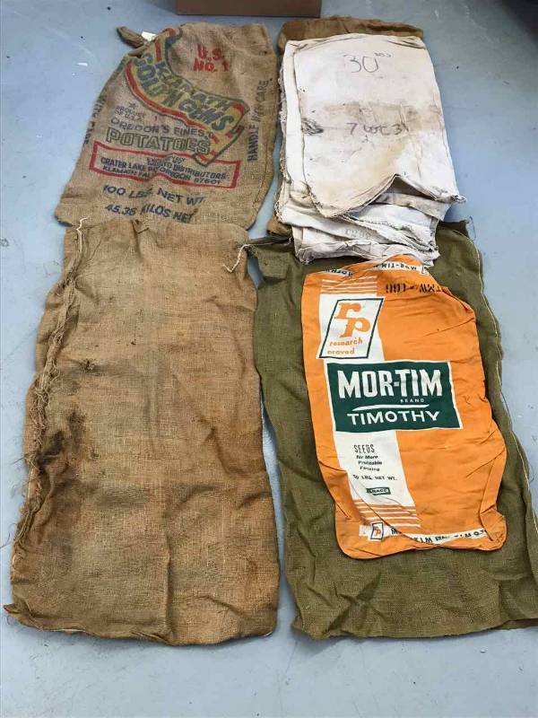 lot 223 image: Burlap & Seed Bags