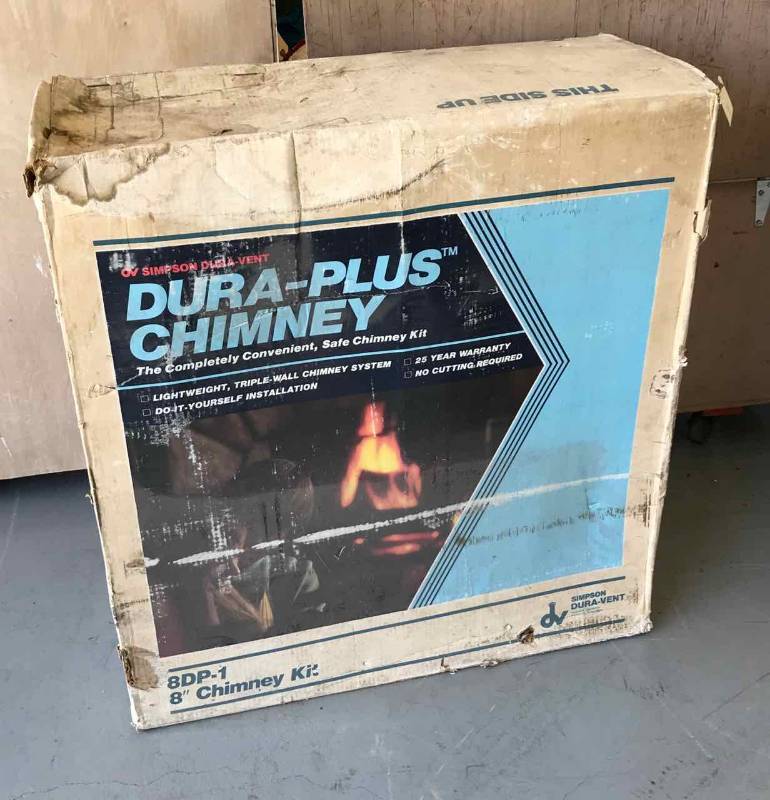 lot 232 image: OV Simpson Dura-Vent Dura Plus Chimney (box unopened)