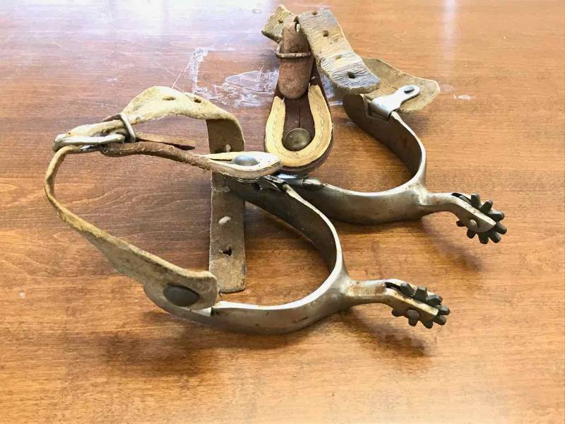 lot 405 image: Spurs  Stainless Steel with small rowles and strap