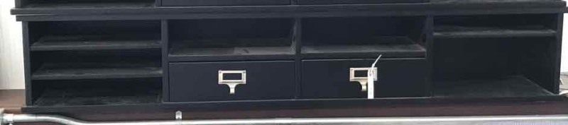 lot 56 image: (1) Pottery Barn  Black Desk Organizer