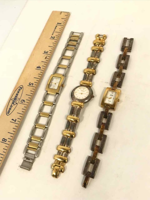 lot 136 image: (3) Wrist Watches Anne Klein, Monet, Quartz