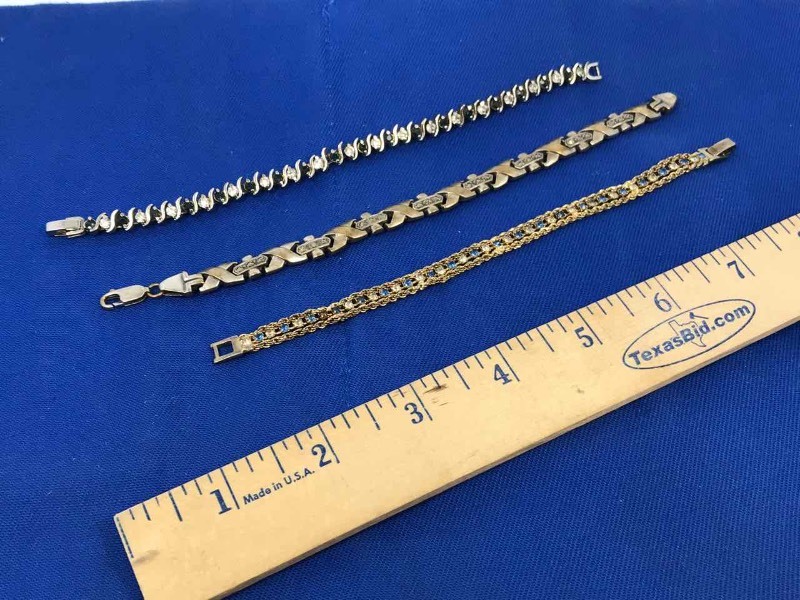 lot 159 image: (3) Bracelets  Costume Jewelry