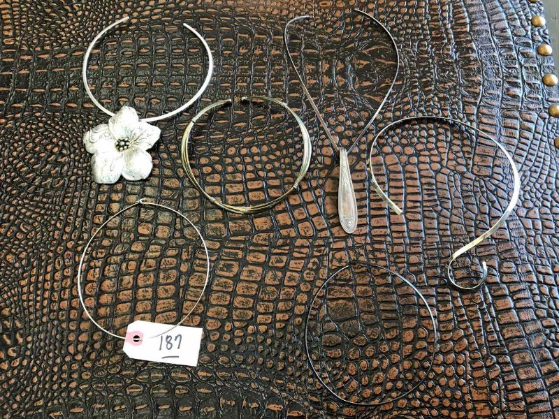 lot 187 image: Chokers, Large Flower Pendant, Spoon Handle Pendant
