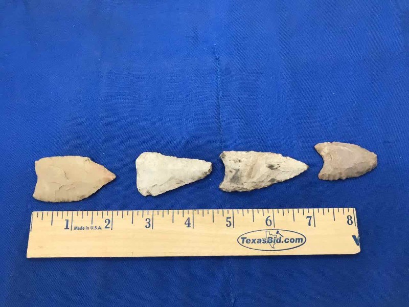 lot 312 image: Native American Artifact(s) (4) Small Kinney Blade, (3) Unknown