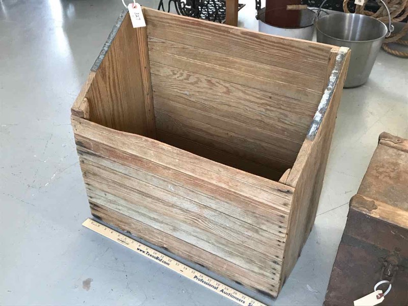 lot 327 image: Old Bead Board Bin