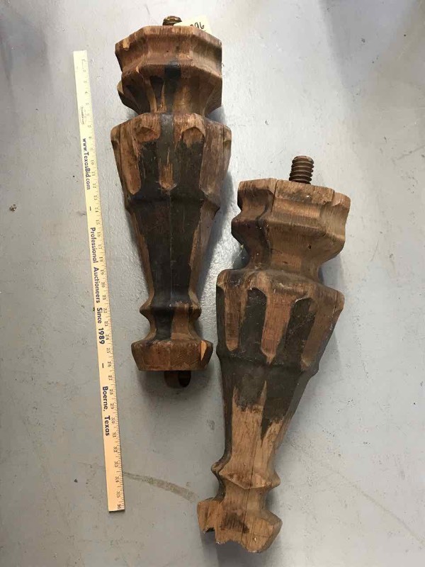 lot 396 image: (2) Old Grand Piano Legs