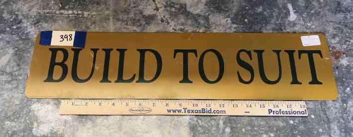 lot 398 image: Tin Sign Build To Suit