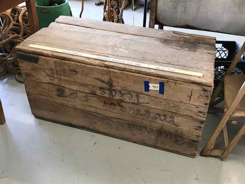 lot 401 image: Antique Primitive Chest (McGregor Texas)