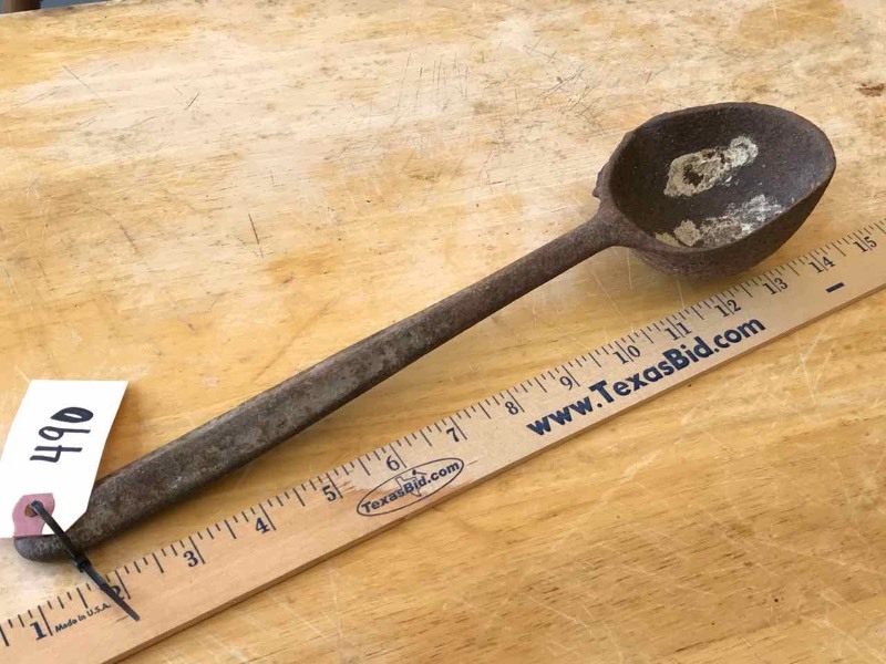 lot 490 image: Cast Iron Smelting Ladle (NOT for food use)