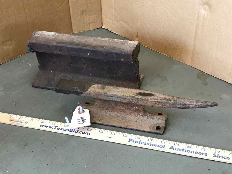 lot 495 image: (2) Old Railroad Track Anvils