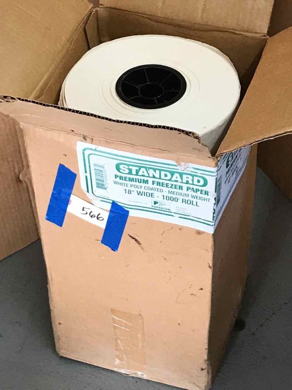 lot 566 image: Roll of White Freezer Paper