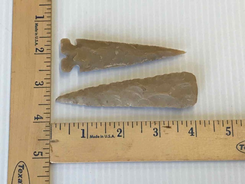 lot 607 image: Replica Arrowheads (2) Tan
