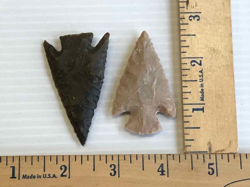 lot 608 image: Replica Arrowheads (2) Tan, brown