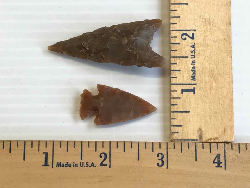lot 610 image: Replica Arrowheads (2) Carmel and brown