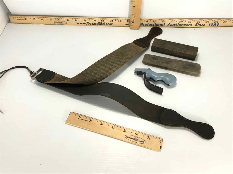 lot 621 image: Razor Strap, Sharpening Stones