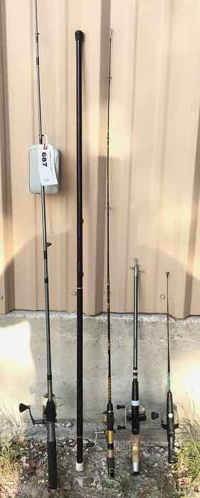 lot 687 image: (5) Rods & Reels
