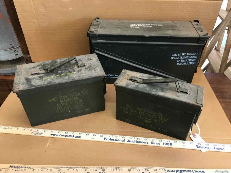 lot 482 image: (3) Ammo Cans