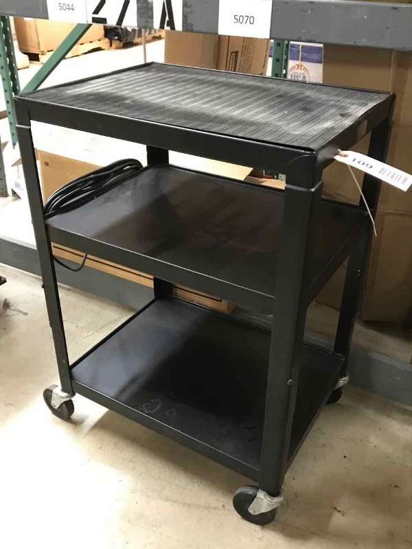 lot 109 image: AV Cart, adjustable height (18 x 24 x 34)