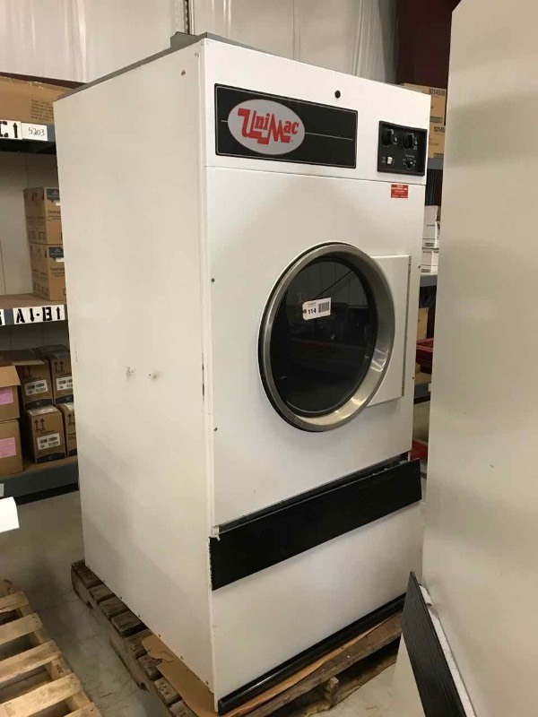 lot 114 image: Unimax Commercial Dryer Mod. UT075NMTB1G1W01, Natural Gas