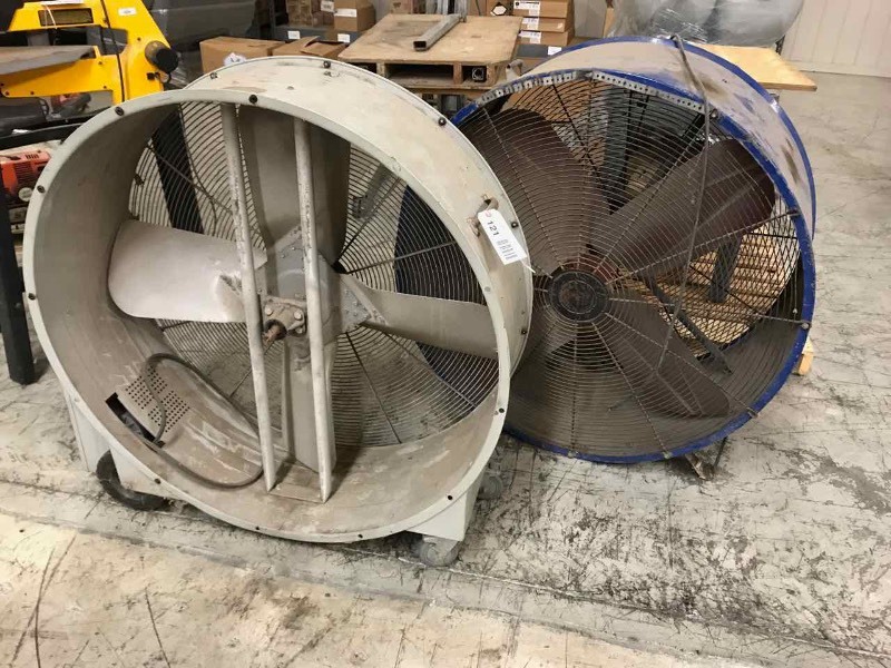 lot 121 image: (2) Shop Fan Parts, unknown conditions