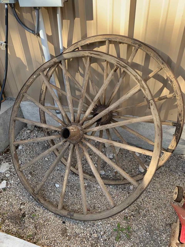 lot 59 image: (2)Buggy Wheels
