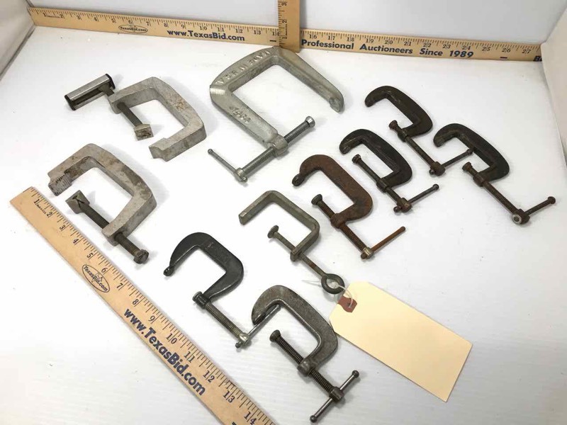 lot 147 image: (10) Asst. Small C-Clamps