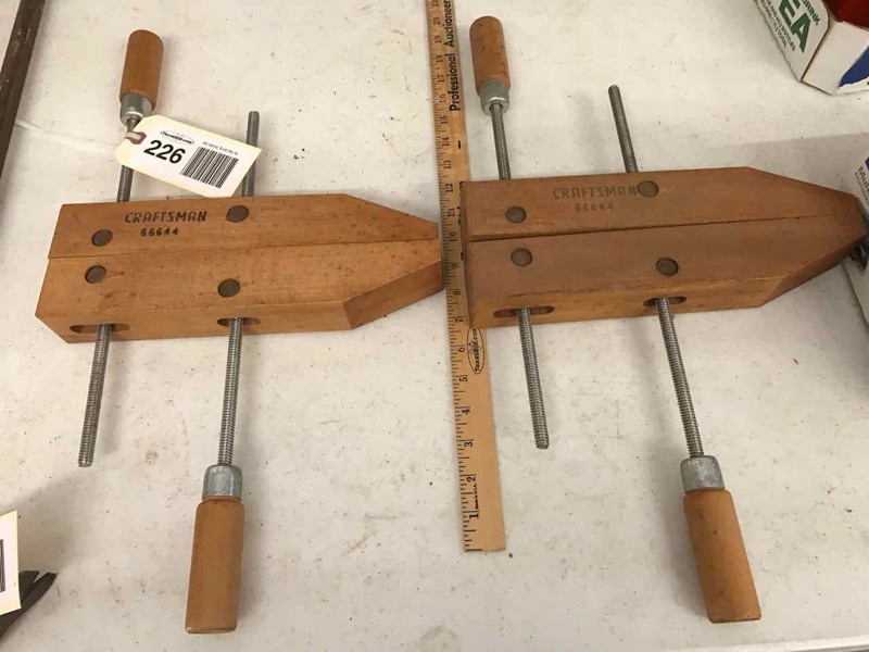 lot 226 image: (2) Craftsman 6 Wood Clamps