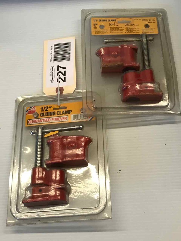 lot 227 image: (2) Pipe Glueing Clamps (12)(NIB)