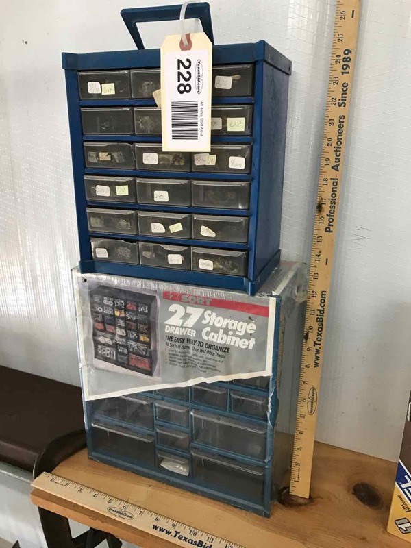 lot 228 image: (2) Small PartsFastener Cabinets