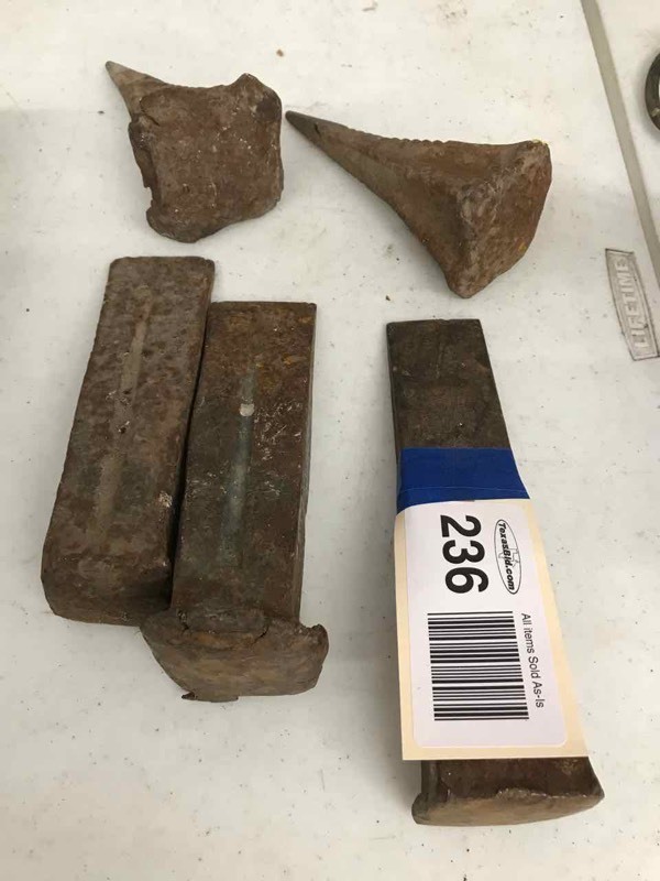 lot 236 image: (5) Log Splitting Wedges