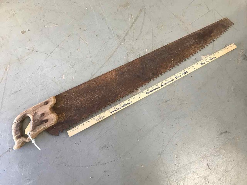 lot 241 image: Antique Cross Cut Saw