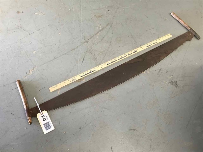 lot 242 image: Antique Two-Person Cross Cut Saw