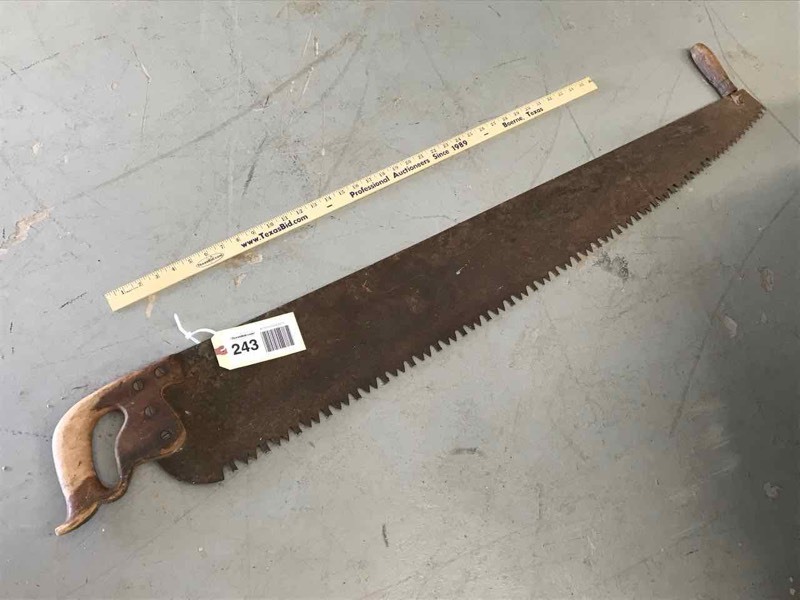 lot 243 image: Antique Two-Person Saw