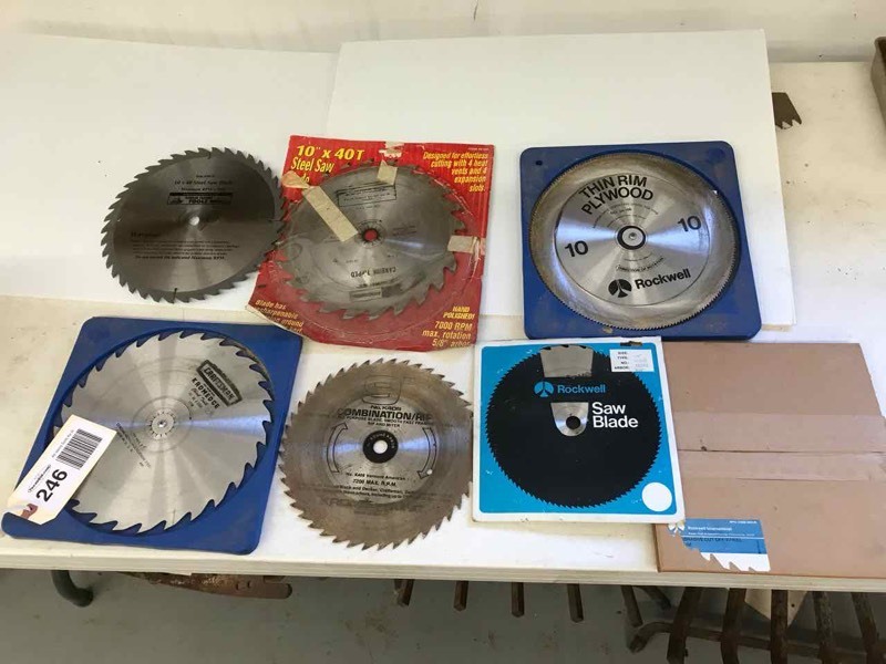 lot 246 image: Asst. 10 Saw Blades