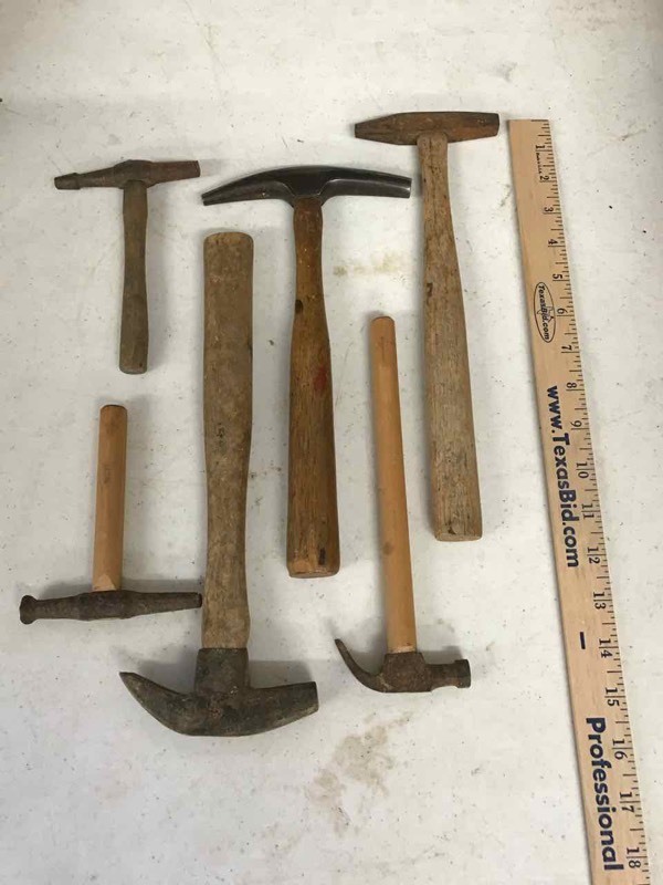 lot 262 image: (6) Small Tack Hammers