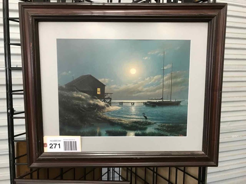 lot 271 image: Framed Print Dalhart Windberg, Hidden Cove 1973