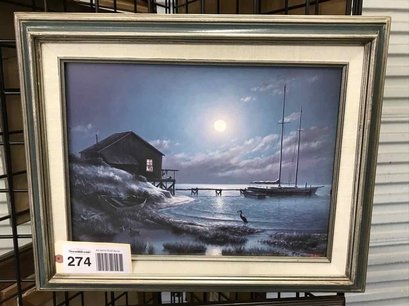 lot 274 image: Framed Print Dalhart Windberg, Hidden Cove from Rockport 1973
