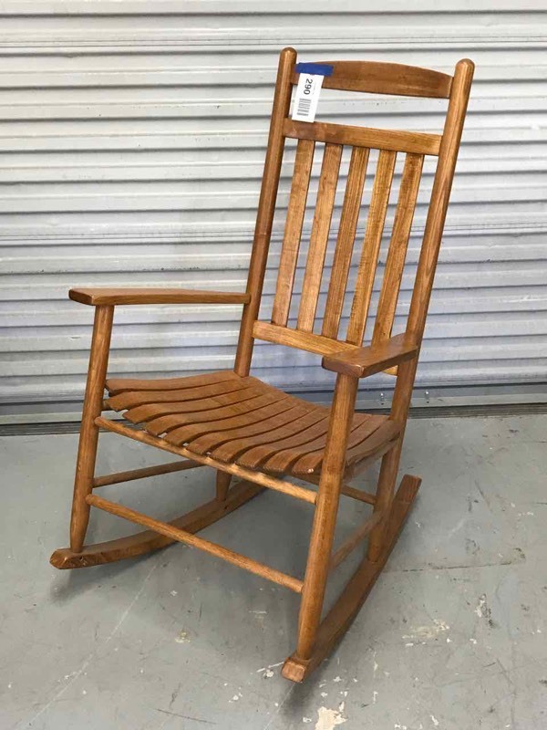 lot 290 image: Hardwood Rocker