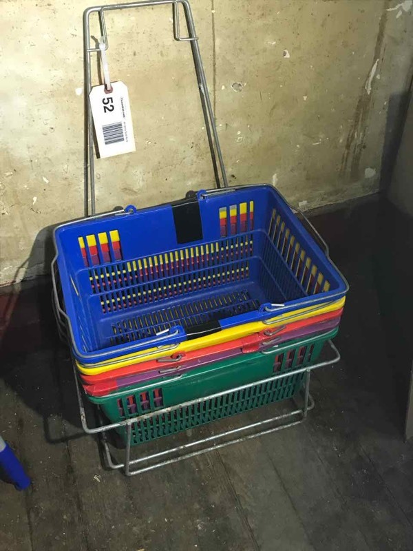 lot 52 image: Shopping Baskets & Stand