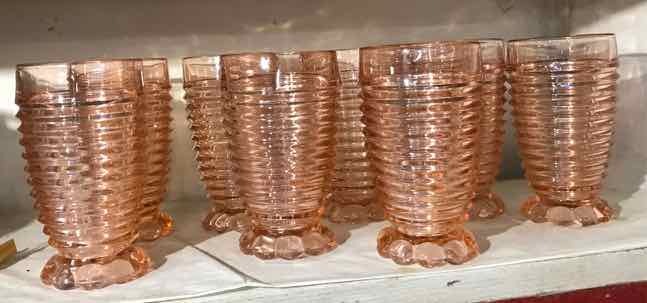 lot 54 image: Pink Glassware