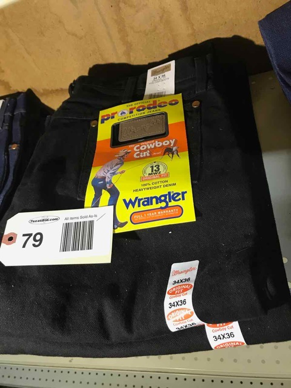 lot 79 image: Wrangler 13MWZ Original Fit Cowboy Cut Jeans (2) 34 x 36