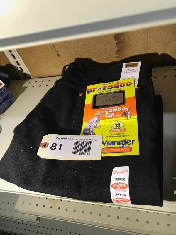lot 81 image: Wrangler 13MWZ Original Fit Cowboy Cut Jeans (1) 35 x 36