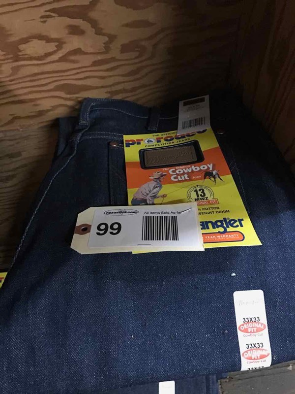lot 99 image: Wrangler 13MWZ Original Fit Cowboy Cut Jeans (1) 33 x 33